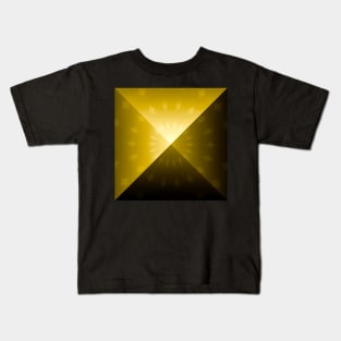 Sacred Geometry 3D Gold Pyramids Kids T-Shirt